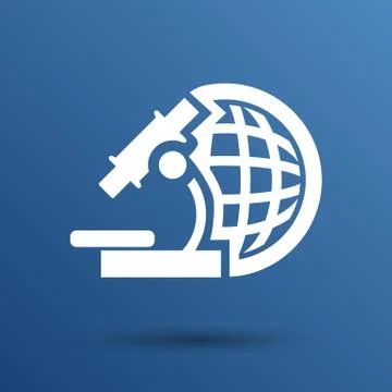 Microscope icon scientist virus isolated graphic technology 库存插图