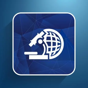 Microscope icon scientist virus isolated graphic technology 库存插图