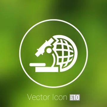 Microscope icon scientist virus isolated graphic technology Stock Illustration