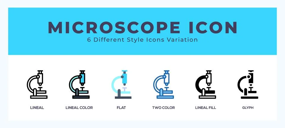 Microscope icon set. vector illustration. 스톡 일러스트
