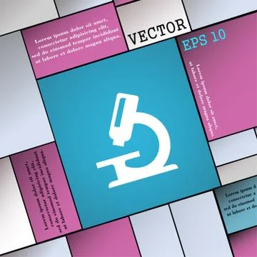 Microscope  icon sign. Modern flat style for your design. Vector Illustrazione stock