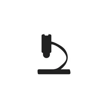 Microscope icon. Simple style hospital analysis poster background symbol. M.. Stock Illustration