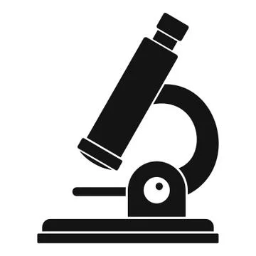 Microscope icon, simple style Stock Illustration