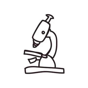 Microscope icon. Sketch and science design. Vector graphic Illustrazione stock