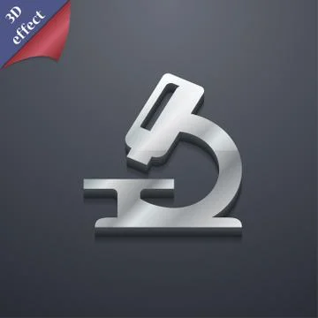 Microscope  icon symbol. 3D style. Trendy, modern design with space for your  스톡 일러스트