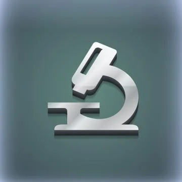 Microscope icon symbol. 3D style. Trendy, modern design with space for your text 스톡 일러스트