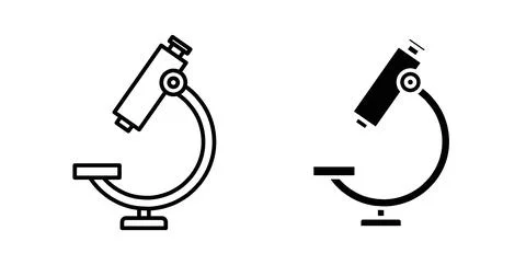 Microscope icon symbol. Flat Vector illustration Stock Illustration
