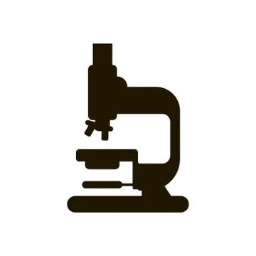 Microscope icon in trendy flat style isolated. EPS 10. Stock Illustration