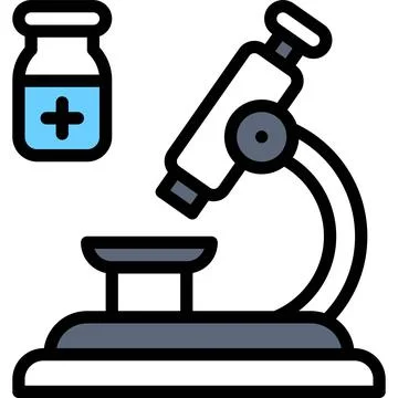 Microscope icon, Vaccine Development related vector Illustrazione stock