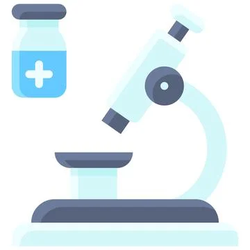 Microscope icon, Vaccine Development related vector Stock Illustration