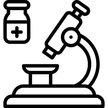 Microscope icon, Vaccine Development related vector Illustrazione stock
