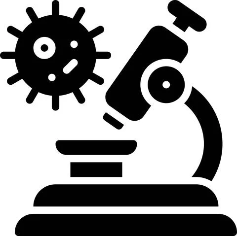 Microscope icon, Vaccine Development related vector Illustrazione stock