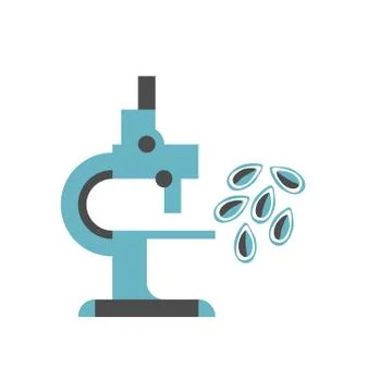 Microscope icon vector art picture image flat app design Stock Illustration