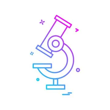 Microscope icon vector design 스톡 일러스트