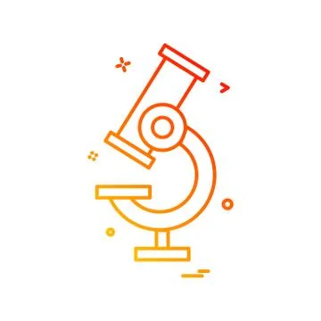 Microscope icon vector design 스톡 일러스트
