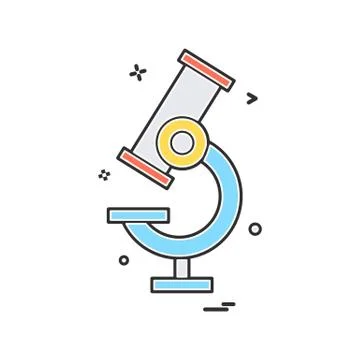 Microscope icon vector design 스톡 일러스트