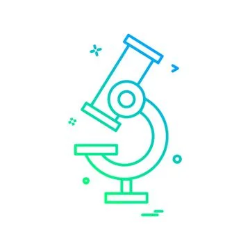 Microscope icon vector design Illustrazione stock