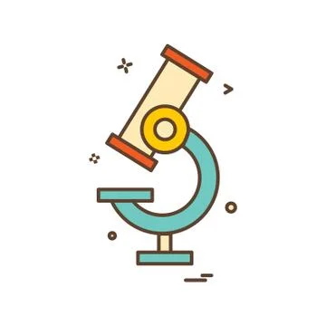Microscope icon vector design Illustrazione stock