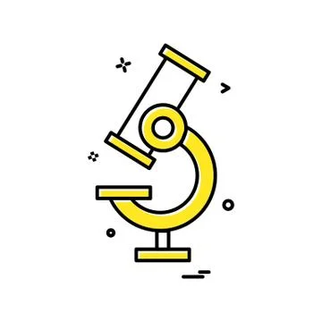 Microscope icon vector design Illustrazione stock