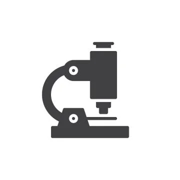 Microscope icon vector, filled flat sign, solid pictogram Stock Illustration