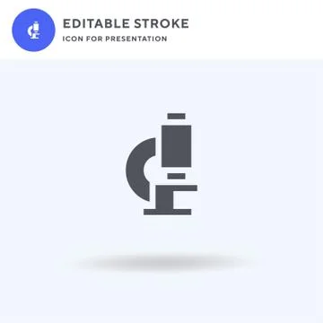 Microscope icon vector, filled flat sign, solid pictogram isolated on white,  イラスト素材