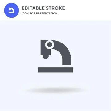 Microscope icon vector, filled flat sign, solid pictogram isolated on white,  Stock Illustration