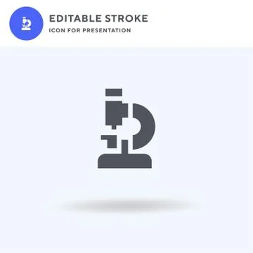 Microscope icon vector, filled flat sign, solid pictogram isolated on white Illustrazione stock