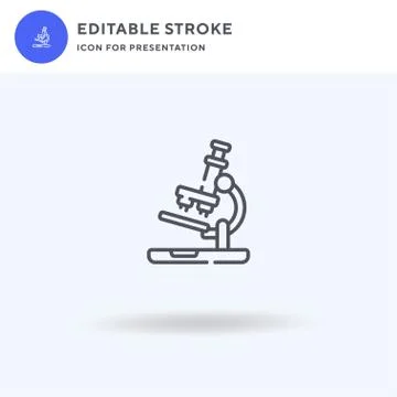 Microscope icon vector, filled flat sign, solid pictogram isolated on white Stock Illustration