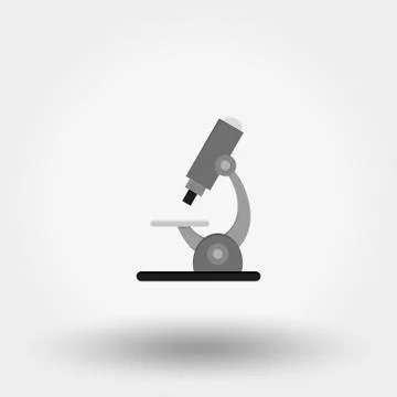Microscope. Icon. Vector. Flat. Stock Illustration