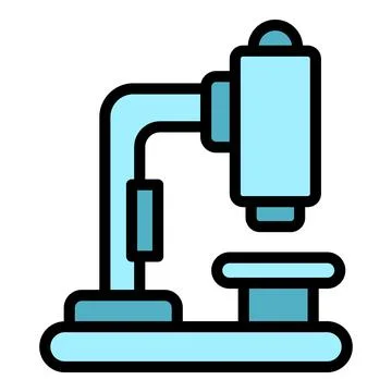 Microscope icon vector flat Illustrazione stock