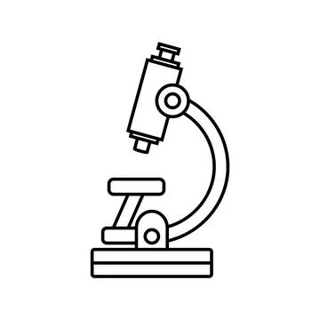 Microscope icon vector Illustrazione stock