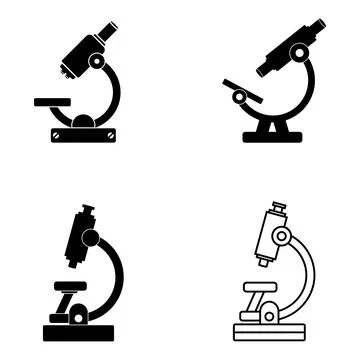 Microscope icon vector Stock Illustration