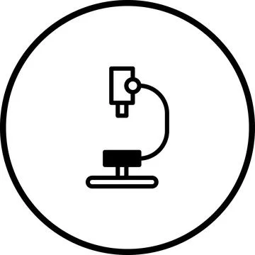 Microscope icon vector illustration for science, research, and laboratory use Illustrazione stock