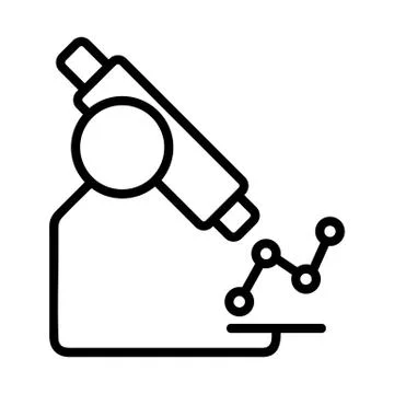 Microscope icon vector. Isolated contour symbol illustration イラスト素材