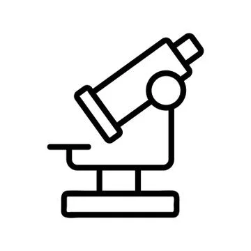 Microscope icon vector. Isolated contour symbol illustration Stock Illustration