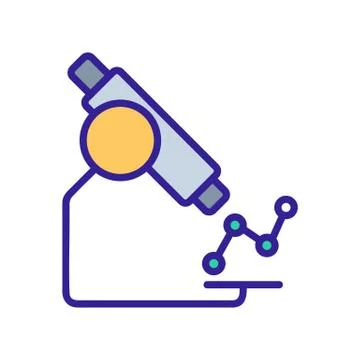 Microscope icon vector. Isolated contour symbol illustration イラスト素材