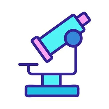 Microscope icon vector. Isolated contour symbol illustration Illustrazione stock