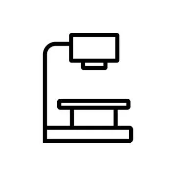 Microscope icon vector. Isolated contour symbol illustration Illustrazione stock