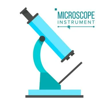 Microscope Icon Vector. School. Laboratory Science Symbol. Macro. Discovery Stock Illustration