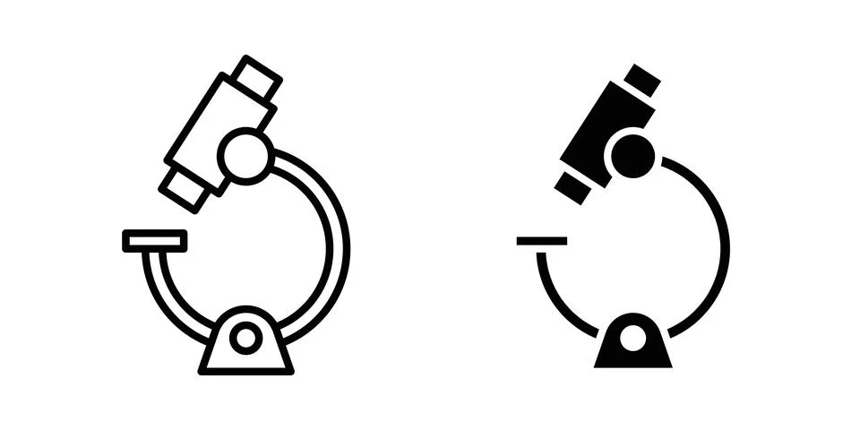 Microscope icon vector symbol graphics Stock Illustration