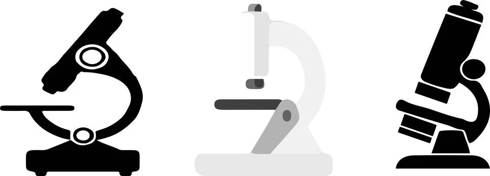 Microscope icon on white background Stock Illustration