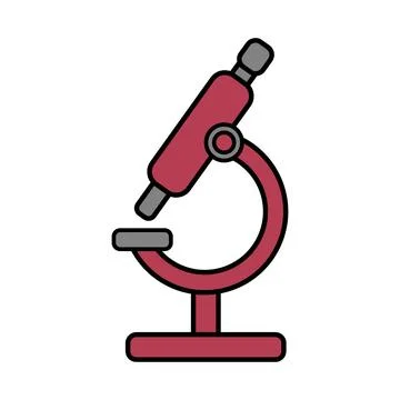 Microscope icon on white. Stock Illustration