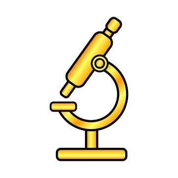 Microscope icon on white. Stock Illustration