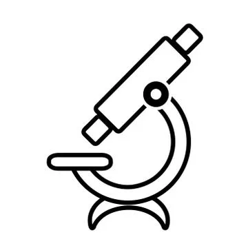 Microscope Icon on white, stock vector illustration Ilustración de archivo
