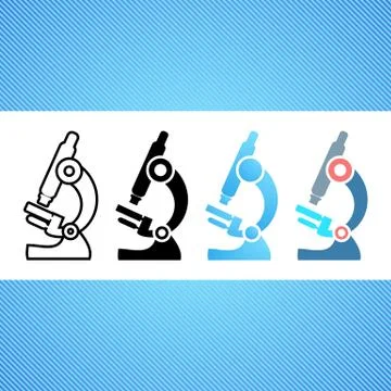 Microscope icons Illustration