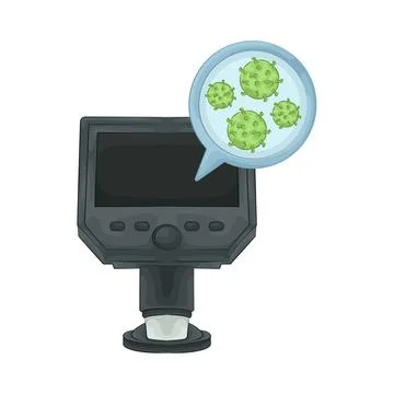 Microscope Illustration 스톡 일러스트
