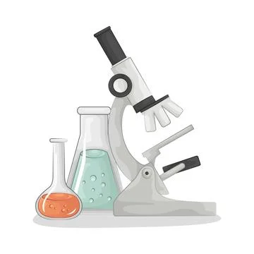 Microscope Illustration 스톡 일러스트