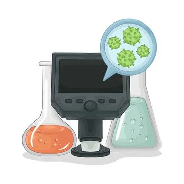 Microscope Illustration 스톡 일러스트