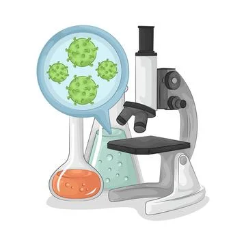 Microscope Illustration Illustrazione stock