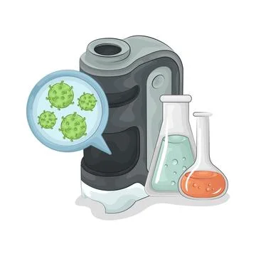 Microscope Illustration 스톡 일러스트